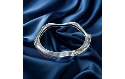 Pre-loved Vintage Second Hand 925 Silver Bangle 50g 2H925-154