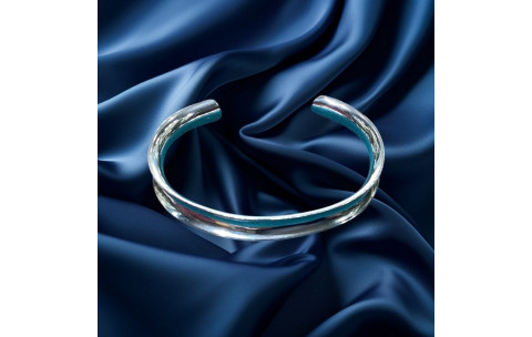 Pre-loved Vintage Second Hand 925 Silver Bangle 14g 2H925-155