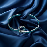 Pre-loved Vintage Second Hand 925 Silver Bangle 19g 2H925-163