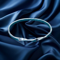 Pre-loved Vintage Second Hand 925 Silver Bangle 15g 2H925-179