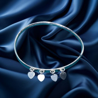 Pre-loved Vintage Second Hand 925 Sterling Silver Bangle 19g 2H925-189