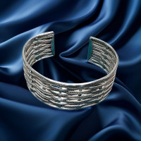 Pre-loved Vintage Second Hand 925 Sterling Silver Bangle 42g 2H925-218