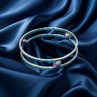 Pre-loved Vintage Second Hand 925 Sterling Silver Bangle 32g 2H925-231