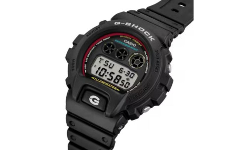Casio G-Shock DW-6900RL-1ER "Red Eye" Stealth Black Triple Graph Watch