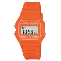 Casio F-91WC-4A2EF Retro Orange 7-Year Battery Digital Watch