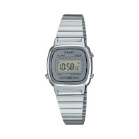 Casio Vintage LA670WEA-7EF Mini Silver Digital Watch with Countdown Timer