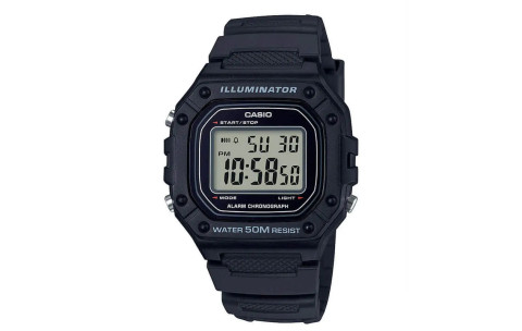 Casio W-218H-1AVEF Rugged Square 7-Year Battery Digital Sport Watch