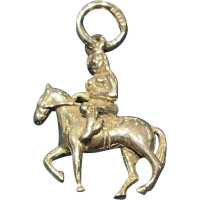 Pre-loved vintage second hand 9ct yellow gold Lady Godiva bracelet charm