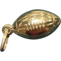 Pre-loved vintage second hand 9ct yellow gold rugby ball bracelet charm