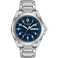 Citizen Eco-Drive AW0050-58L Blue Aviation Pilot Watch with Day-Date