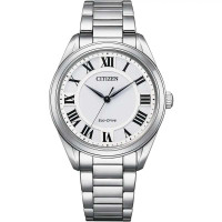 Citizen Eco-Drive EM0970-53A Minimalist Silver Dial Ladies Mesh Watch