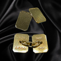 Pre-Loved Vintage Second Hand 18ct Yellow Gold Chain Link Style Cufflinks 2G0112