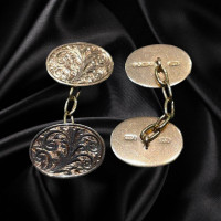 Pre-Loved Vintage Second Hand 9ct Yellow Gold Chain Link Style Cufflinks 2G0120