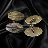 Pre-Loved Vintage Second Hand 9ct Yellow Gold Chain Link Style Cufflinks 2G0119