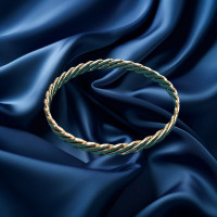 Pre-loved vintage second hand 9ct yellow gold bangle 2G0087