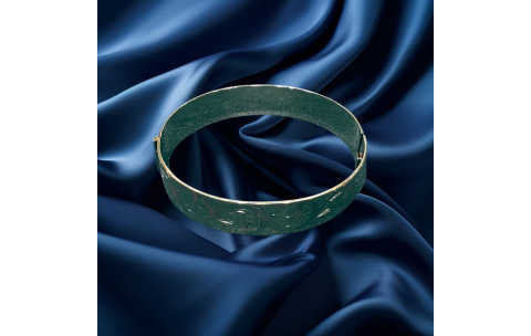Pre-loved vintage second hand 9ct yellow gold bangle 2G0100