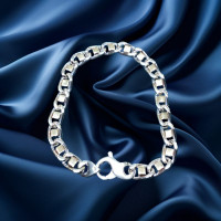 Vintage Second Hand 9ct Yellow and White Gold Bracelet 2G0155