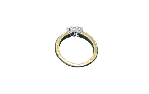 Brand New 18ct Gold 0.50ct F-G VS Diamond Trilogy Ring | Hallmarked 2008 London | H E Phillips Ltd Totnes - 203740