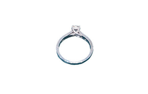 New 18ct White Gold Diamond Ring with Criss-Cross Shoulders - 204945