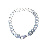 Pre-loved Vintage Second Hand 925 Sterling Silver Curb Bracelet Ladies 31.6g 2H925-03
