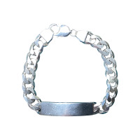 Pre-loved Vintage Second Hand 925 Sterling Silver Curb Bracelet Men's 43.8g 2H925-21