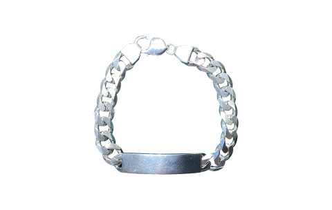 Pre-loved Vintage Second Hand 925 Sterling Silver Curb Bracelet Men's 43.8g 2H925-21
