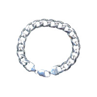 Pre-loved Vintage Second Hand 925 Sterling Silver Curb Bracelet Men's 39.1g 2H925-34