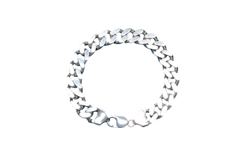 Pre-Loved Vintage Second Hand 925 Silver Bracelet Men's 61g 2H925-37