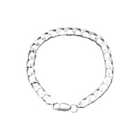 Pre-loved Vintage Second Hand 925 Sterling Silver Curb Bracelet Ladies 15.2g 2H925-43