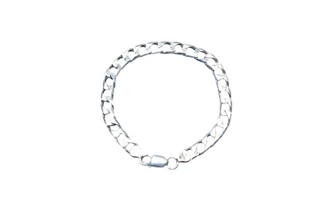 Pre-loved Vintage Second Hand 925 Sterling Silver Curb Bracelet Ladies 15.2g 2H925-43