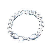 Pre-loved Vintage Second Hand 925 Sterling Silver Curb Bracelet Men's 65.7g 2H925-48