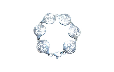 Pre-Loved Vintage Second Hand 925 Sterling Silver Bracelet Ladies 23.9g 2H925-52