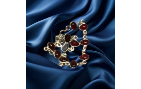 Genuine 925 Silver Teardrop Garnet Bracelet – Genuine 925 Silver | H E Phillips Ltd