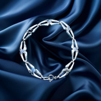 Pre-loved vintage second hand 925 Silver Bracelet 7.6g 2H925-82