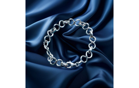 Pre-Loved Vintage Second Hand 925 Silver Bracelet 17.5g 2H925-88