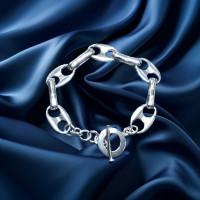 Pre-Loved Vintage Second Hand 925 Silver Bracelet 20.4g 2H925-103