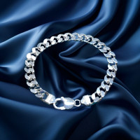 Pre-Loved Vintage Second Hand 925 Sterling Silver Bracelet 35g 2H925-258