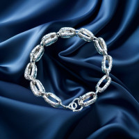 Pre-Loved Vintage Second Hand 925 Sterling Silver Bracelet 27g 2H925-274