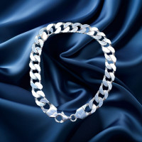 Pre-Loved Vintage Second Hand 925 Sterling Silver Bracelet 30.5g 2H925-323