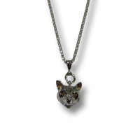 Authentic Vintage 925 Silver Fox Head Pendant Charm – Available in Totnes, Devon
