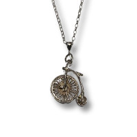 Authentic Vintage 925 Silver Penny Farthing Pendant Charm – Available in Totnes, Devon
