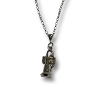 Authentic Vintage 925 Silver Mini Trumpet Pendant Charm – Available in Totnes, Devon