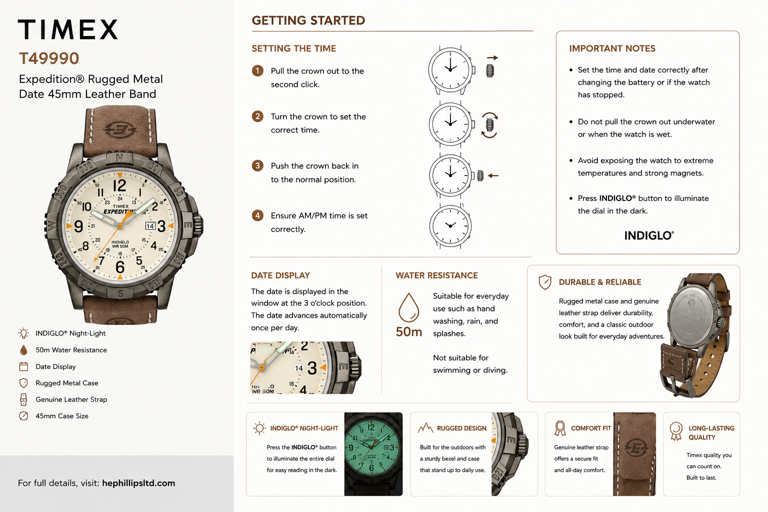 Timex T49990 Operation Guide Diagram