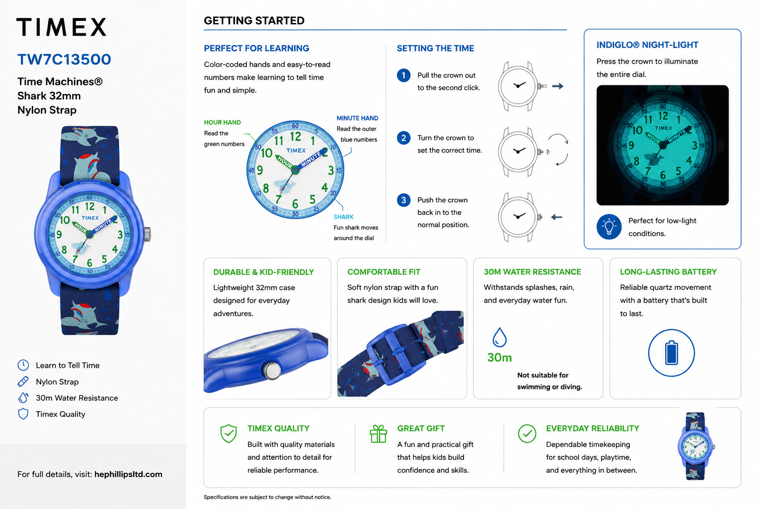 Timex TW7C13500 Operation Guide Diagram